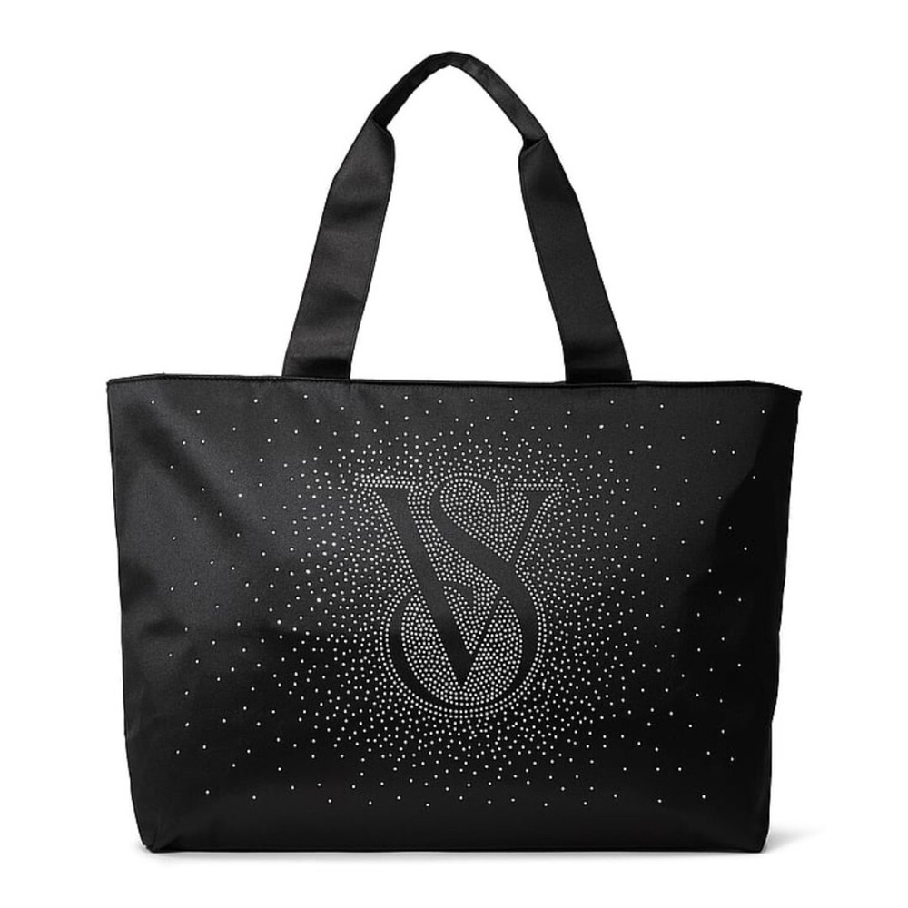 Victoria's Secret Black Sparkle Tote Bag
